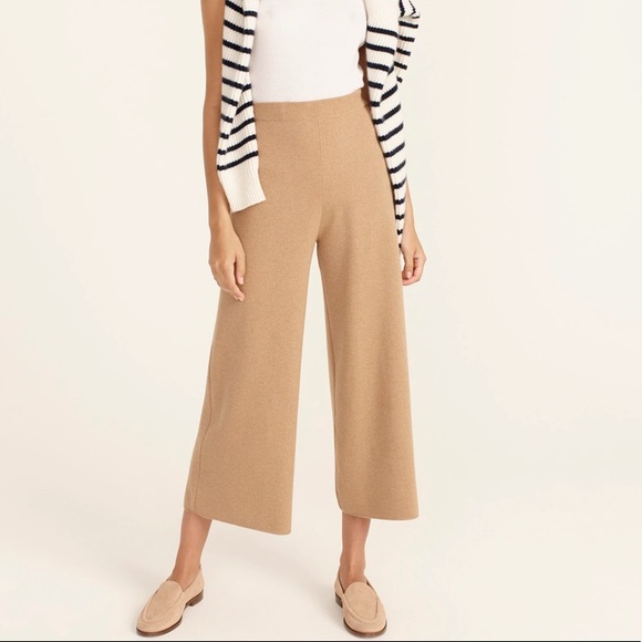 J. Crew Pants \u0026 Jumpsuits | J. Crew Wide Leg Sweater Pants, Nwt. | Color: Tan | Size: M | Wegreen's Closet